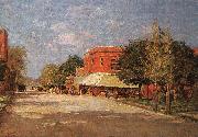 Theodore Clement Steele Street Scene oil painting artist